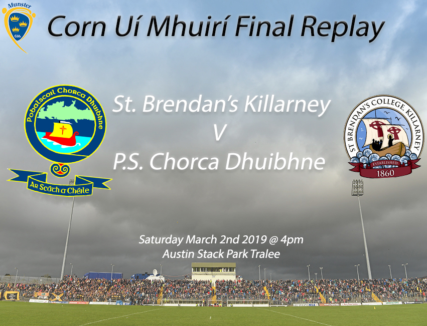 Corn Ui Mhuiri Under 19 A Football Final Replay – P.S Chorca Dhuibhne 3-11 St. Brendan’s Killarney 0-16