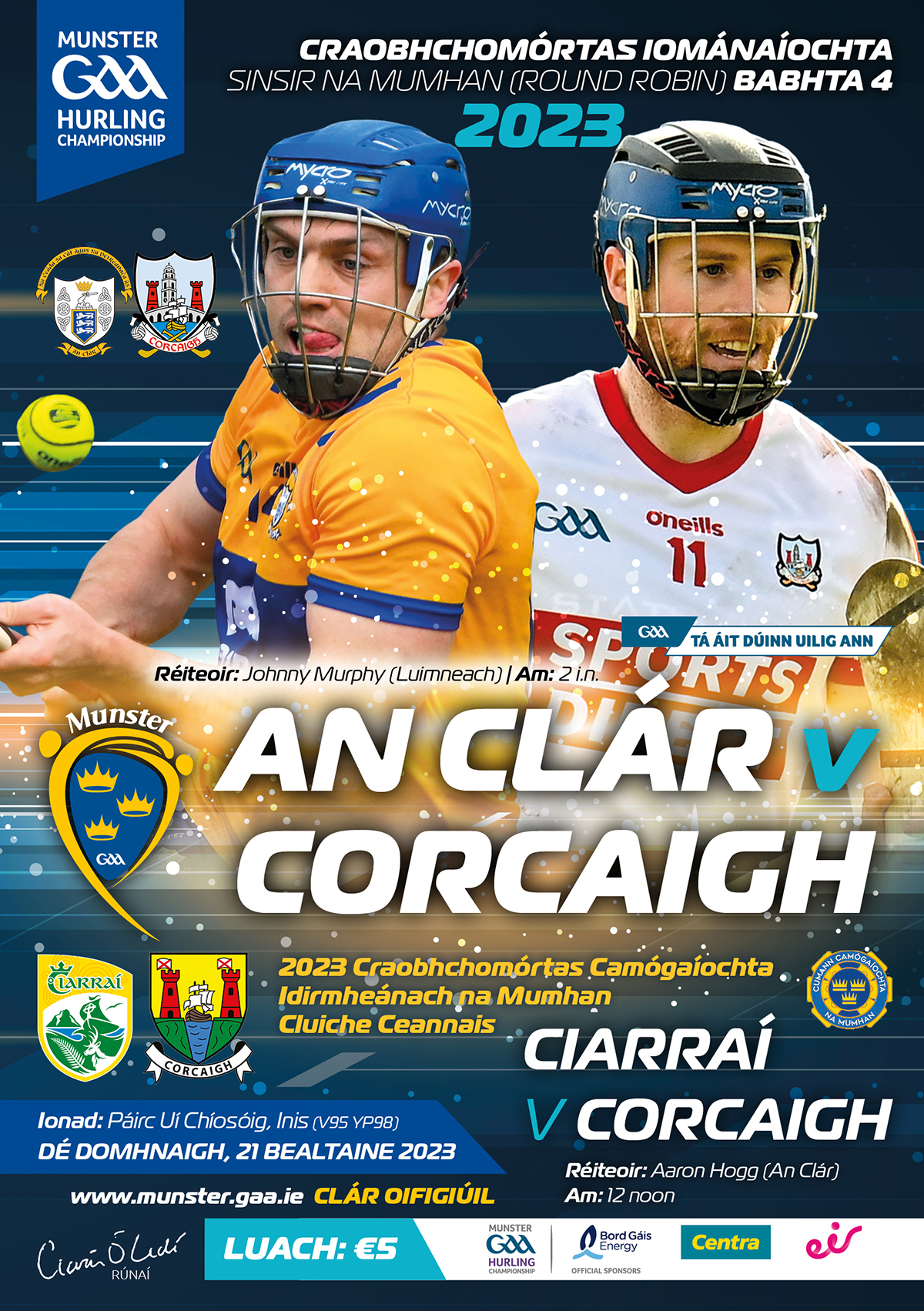 2023 Munster Senior Hurling Championship Clare 222 Cork 318