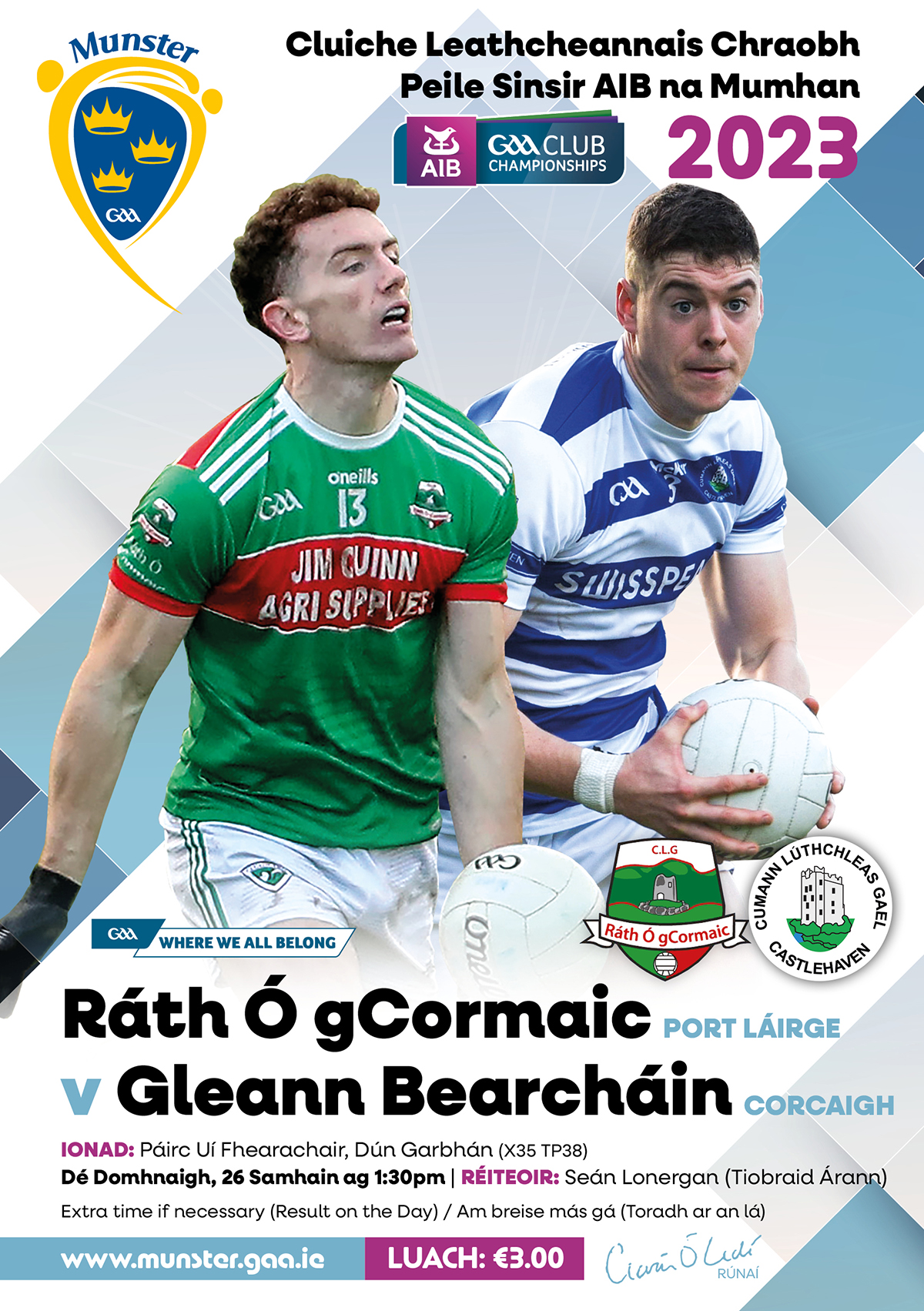 2023 AIB Munster GAA Club SFC Semi-Final – Castlehaven (Cork) 1-16 ...