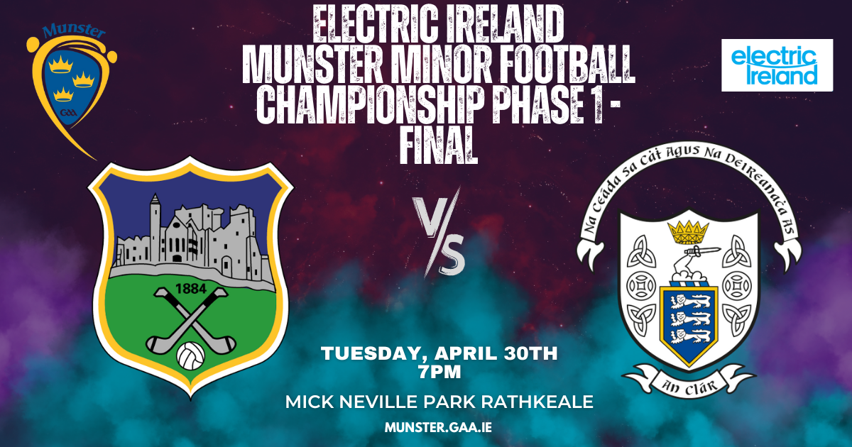 2024 Electric Ireland Munster Minor Football Championship Phase 1 Final – Clare 2-12 Tipperary 0-10