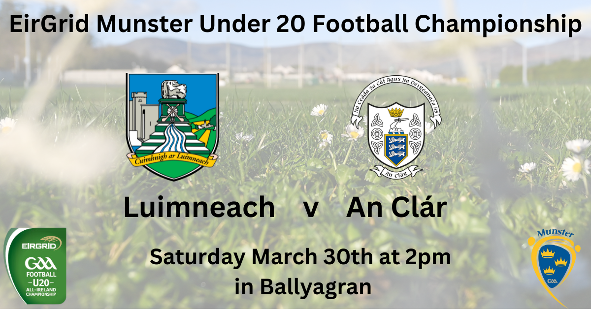 2024 EirGrid Munster Under 20 Football Championship – Limerick v Clare