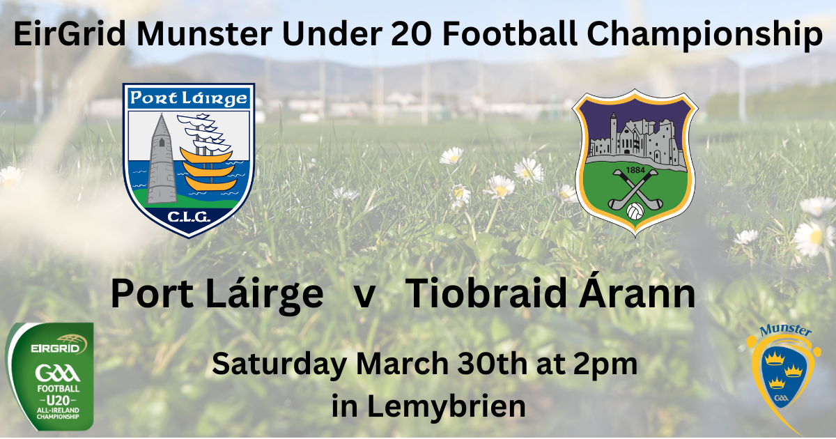 2024 EirGrid Munster Under 20 Football Championship – Waterford v Tipperary